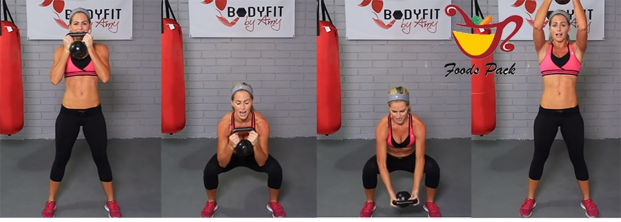 How to Do Kettlebell Squat and Bicep Curl Image