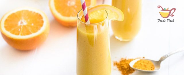 Orange Carrot Turmeric Shake Image for Healthy Quick Meals
