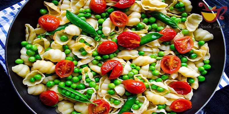Tomato Peas Pasta Image for Healthy Meals
